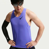 NIKE Men Running Aeroswift Dri-FIT ADV Singlet Tank Top Lari Pria [FN4232-570] A/L SAPPHIRE/BLACK