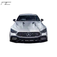 SCL Style Wide Body Kit Front Rear Bumper Lip Diffuser Side Skirts Spoiler Engine Hood Bonnet Tips For Benz X290 AMG GT63
