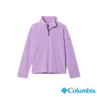 【Columbia 哥倫比亞】童款-Glacial™刷毛半開襟上衣-木菫紫(UAG69870MV/HF)