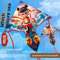 Layang-layang Nezha Memenangi Raja Naga, Layang-layang Kartun Kanak-kanak, Gaya Cina, Ekor Panjang N