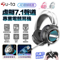 u-ta 虛擬7.1聲道專業電競USB耳機/耳麥A8(電競必備耳麥@)