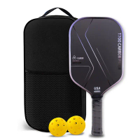 Paddle pickleball, set lengkap paddle pickleball bertekstur matte serat karbon T700, set paddle pick