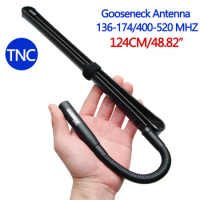 ABBREE TNC Dual Band 144/430Mhz Gooseneck Foldable CS Tactical Antenna For Kenwood TK-378 Harris AN/PRC-152 148 Marantz Walkie