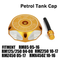 Motorcycle CNC Gas Fuel Tank Cover Cap For SUZUKI RM85 RM125 RM250 RMZ250 RMZ450 RMZ450Z RM RMZ 85 125 250 450 450Z