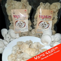 Maino Kejatim (Kerupuk Jamur Tiram) cemilan, makanan ringan, Snack Food Keripik Kering Camilan Asin,