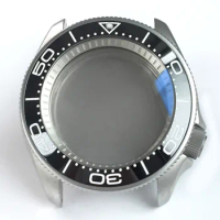Silver Watch Case For SEIKO SKX007 Diver Sapphire Crystal Glass Sloping Bezel Insert Stainless Steel Brushed Case Watch Parts