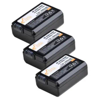 3pcs NP-FW50 NP FW50 Camera Battery for Sony ZV-E10 Volg for Sony Alpha a6500 a6300 a7 7R a7R a7R II a7II NEX-3 NEX-3N NEX-5