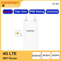 4G LTE Router Waterproof Outdoor 4G WiFi Router 300Mbps CAT4 2G/3G/4G SIM Card Router Modem for IP Camera/Outside WiFi Coverage