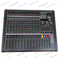 High Quality Professional 12 Channel Audio Power Mixer DSP USB 48V with Power Amplifier