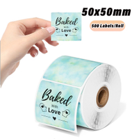 Colorful Thermal Label Sticker For Phomemo PM-241BT/245BT/249BT/D520/246S/344WF Thermal Waybill Prin