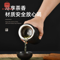 水杯 保溫杯 水壺 杯子 德國NRMEI純鈦保溫杯男士女車載鈦杯大容量茶水分離燜泡茶水杯子 八折減免 特價出 快速出貨