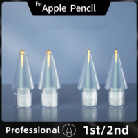 For Apple Pencil Gen 1/2 IPad Stylus Pen Luxury Alloy Spare Nib 5.0 6.0 7.0 Replacement Pencil Tip iPencil Transparent Tips