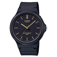 CASIO 超輕薄感實用必備大錶面指針錶-(MW-240-1E2)黑面金羅馬字/45mm