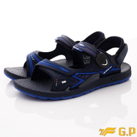 GP 涼拖鞋-磁扣雙絆帶輕量涼鞋款G0790M-20藍(男段)