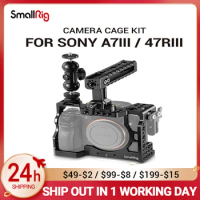 SmallRig a7r3 Camera Cage Kit for sony a7m3 for Sony A7R III Camera / A7 III Cage Rig W/ Top Handle Grip Camera Ball Head 2103