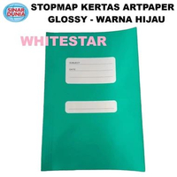 stopmap / map kertas artpaper glossy sinar dunia / sidu Uk. F4 / folio hijau