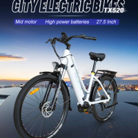 Model TX520 Mountain Electric Bike Mid Motor 750W 48V 15AH Battery 27.5 Inch Tires Hydraulic Brake 7 Speed Urban Road E- Bike