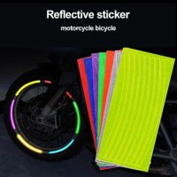 Bicycle wheels Reflective Stickers Mountain Bike Rims Stickers Colored Reflective Tire Sticker Bicycle Accessories