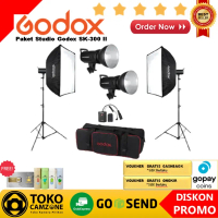 Paket Godox sk300ii SK-300ii Lighting Studio Set With softbox SK 300ii