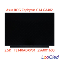 14" 16:10 120Hz 2.5K LED LCD Screen IPS Display Matrix TL140ADXP01 for ASUS ROG Zephyrus G14 GA402 GA402XZ 2560x1600 Non-Touch