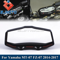 ABS Plastic Motorcycle Instrument Guard Dash Surround Gauges Panel Cover Rim Black For Yamaha MT07 MT-07 FZ07 FZ-07 2014-2017