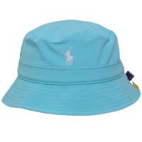 Polo Ralph Lauren 超輕量尼龍品牌小馬刺繡LOGO漁夫帽(蒂芬妮藍色/白馬)