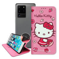 三麗鷗授權 Hello Kitty 三星 Samsung Galaxy S20 Ultra 櫻花吊繩款彩繪側掀皮套