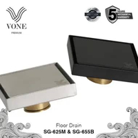 VONE Floor Drain Saringan Got Smart Kamar Mandi Stainless Black SG ( VONE PREMIUM ) SG-625M