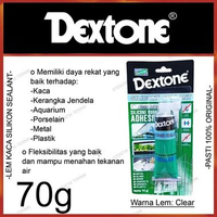 DEXTONE LEM KACA AKUARIUM 70G - SILEN KACA CLEAR 70 G ANTI BOCOR - PEREKAT LEM KARET SILIKON BENING 