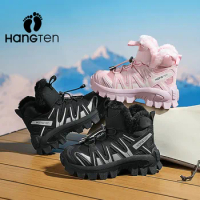HanGTen New Girls Snow Boots Winter Comfortable Thick Warm Kids Boots Lobbing Ball Thick Children Autumn Cute Boys Boots
