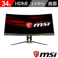 【MSI 微星】Optix MPG341CQR 34型 電競曲面螢幕(144Hz/1ms)