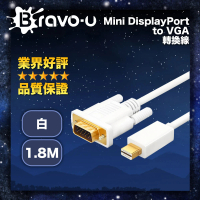 鍍金 Mini DisplayPort 公 to VGA 公 轉換線(1.8米)