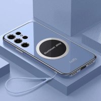 For Samsung Galaxy S23 S22 S21 S20 Plus Case Soft Plating Magnetic Magsafe Protective Back Cover Case For Samsung S20 S21 S23 FE