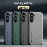 Magnetic Sheepskin Leather Phone Cover For Samsung Galaxy S23 FE S20 FE 2022 S24 Ultra S24 S23 S23 Plus S22 S20 Ultra Back Case