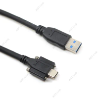Industrial Camera USB 3.1 Type-C USB-C high Flexible Data Wire cable with screws 1M 3M 5M for IDS Ximea Machine Vision Camera
