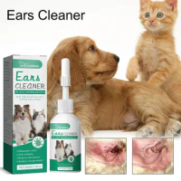 Pet Ear Drops For Cats And Dogs Universal Ear Canal Ear Mite Deodorization, Antipruritus Cleaning Ear Wash A7q9