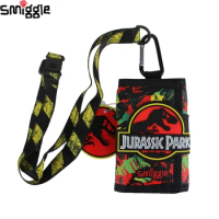 Australia smiggle original children's wallet boy Dinosaur paradise card bag three layer Men clutch bags 5 inches Kids coin purse