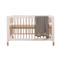 Multifunctional Baby Cot Attaches To Bed Bedside Crib baby nursing crib wooden baby cot with mosquito net