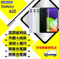 【A級福利品】 SAMSUNG A22 5G 4GB/64GB 6.6吋(外觀8成新+贈玻璃貼+保護套)