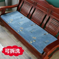 毛絨實木沙發墊 無靠背老式紅木質木頭椅子通用坐墊防滑可拆洗沙發墊 加厚實木沙發坐墊 單個長座墊 紅木沙發墊