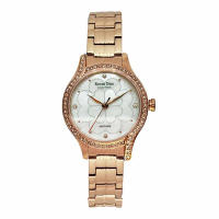Roven Dino羅梵迪諾 幸運花瓣典雅腕錶-玫瑰金X白貝-RD66084RG-358W-28mm