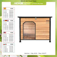 VEVOR Outdoor Dog House Waterproof Insulated Dog House with Elevated Floor Anti-Bite Wood Dog House Outdoor Iron Frame Open Roof