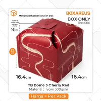 Box CNY Toples Kue kering Dus Imlek Hampers Gift| TB Dome CNY Dome3-Red Box