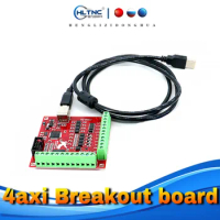 Breakout board CNC USB MACH3 100Khz 4 axis interface driver motion controller driver board MOTOR controller + USB cable for CNC
