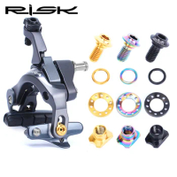 RISK Titanium Bolts Road Bike C Brake Block Fixed Screw Kit Lightweight Bicycle C Brake Blots Nut Gasket