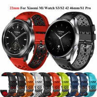 22mm Watch Strap For Xiaomi Mi Watch S3 S2 S1 Active Pro Silicone Wrist Band For Xiaomi Watch 2 Pro Bracelet Watchband Wristband