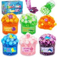 Jelly Cube Crunchy Slimes Fluffy Crunchy Glitter Slimes Jelly Kit Crunchy Clear Glitter Crystal Slimes Sticky Sludge Toy For