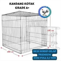 ZS - Kandang Galvanis / Kurungan Ayam Galvanis KOTAK 80x80x80 CM KOTAK A+