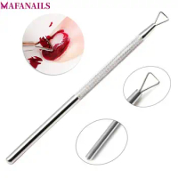 1pcs Cuticle Push Stainless Steel 0.7*2.5MM Rod Stick Pusher Cuticle Dead Skin UV Gel Polish Push Manicure Tool For Nails Art 15