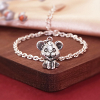 鼠報吉祥 鼠寶寶兒童手鍊(細版) 鼠年生肖送禮 925純銀手鍊